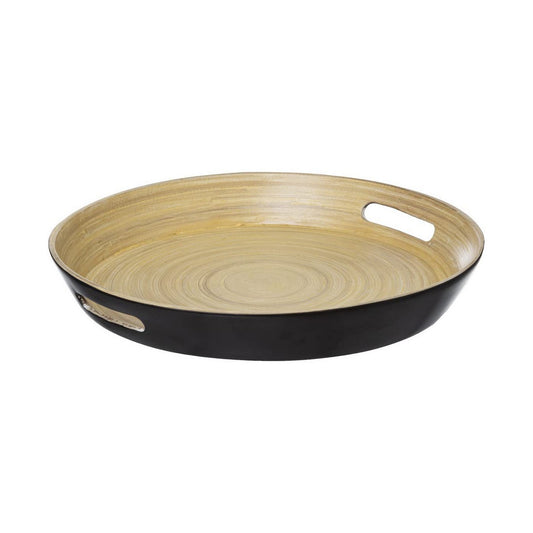 Tray 5five Simply Smart Noir Kitchen Natural Bamboo Ø 42 cm