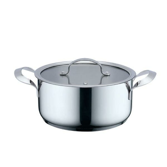 Casserole with lid Haeger PA-24H.003A Beige Grey Ø 24 cm