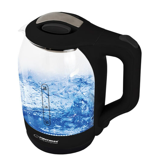 Kettle Esperanza EKK025K  Black Multicolour Glass Plastic 1500 W 1,7 L