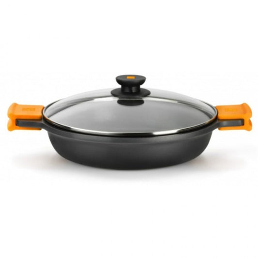 Casserole BRA Braisogona_A270524 Ø 24 cm Black Metal Aluminium Toughened aluminium Cast aluminium 5 L