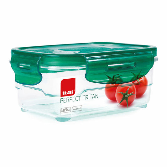 Hermetic Lunch Box Ibili 790406 Plastic 600 ml 16 x 12 x 6,5 cm Green