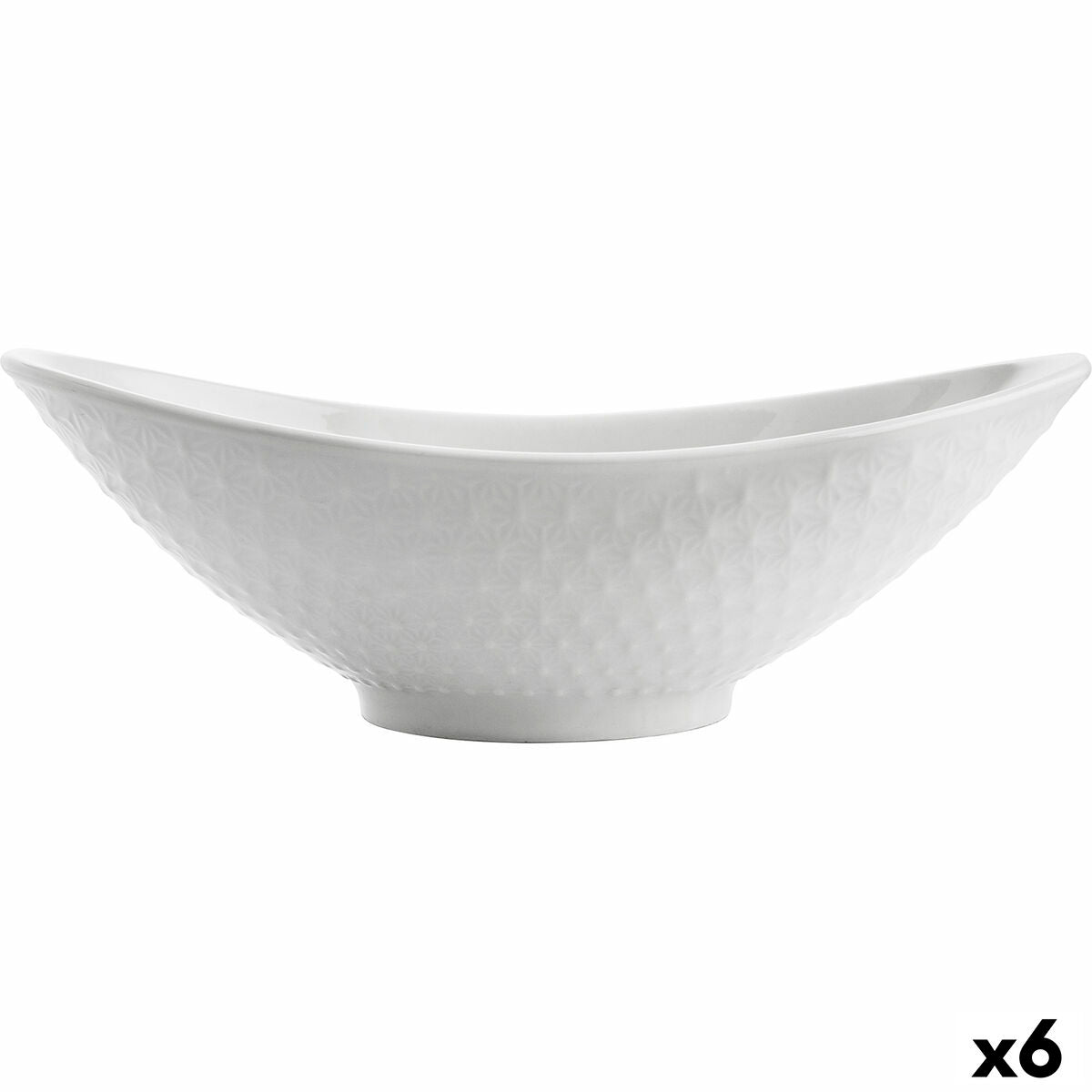 Serving Platter Quid Gastro Oval Ceramic White (21,5 x 12,5 x 7 cm) (6 Units)