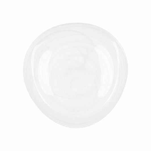 Flat plate Quid Boreal White Glass Ø 30 cm (6 Units) (Pack 6x)