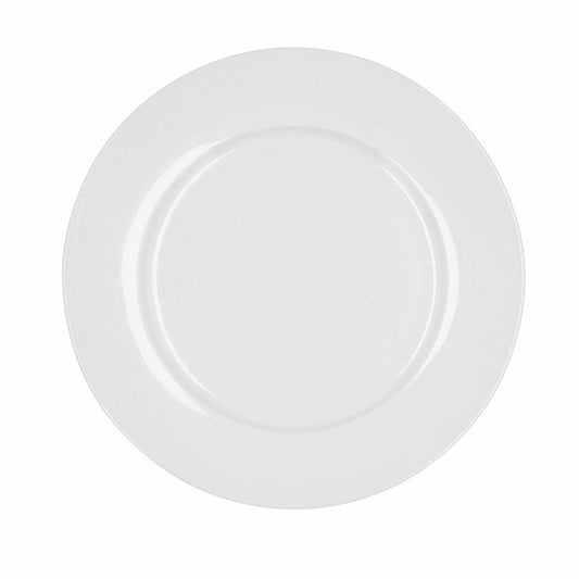 Flat plate Bidasoa Glacial Ceramic White (27 cm) (Pack 4x)