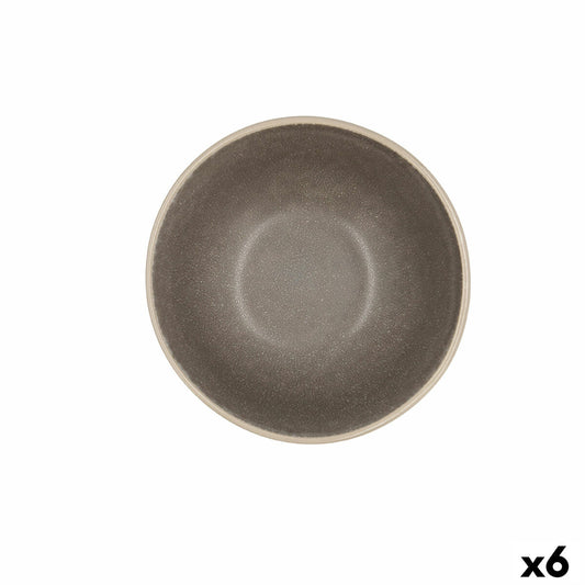 Bowl Bidasoa Gio 15 x 4 cm Ceramic Grey (6 Units)