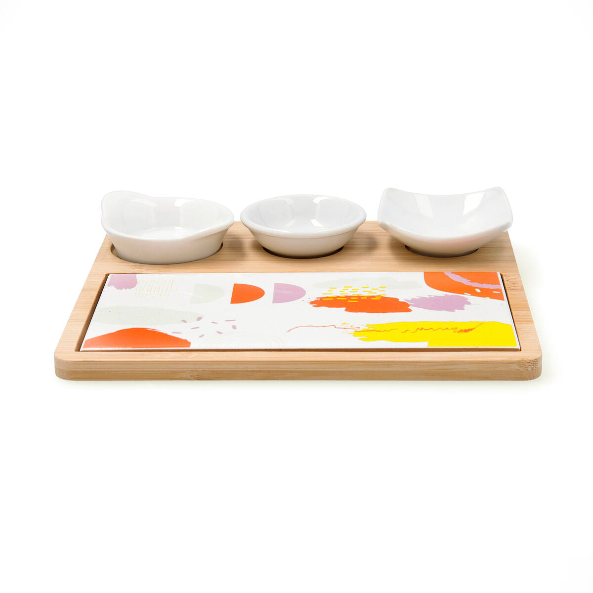 Serving set Quid Kaleido Multicolour Wood 23 x 19,5 x 3,5 cm 5 Pieces