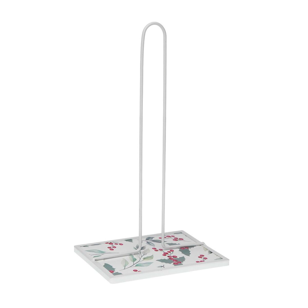 Kitchen Paper holder Versa Acebo Metal Steel MDF Wood 16,5 x 31 x 13 cm