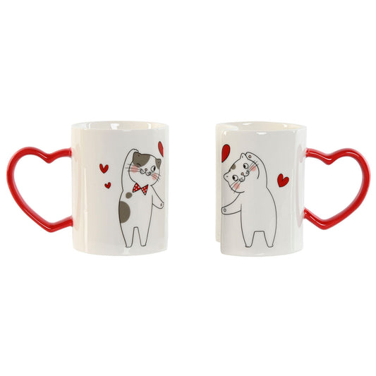 2 Piece Mug Set Home ESPRIT Love White Red Cats - byKim