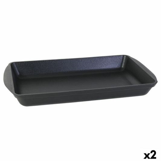 Serving Platter Inde Cast Iron 58 x 32,5 x 6,5 cm (2 Units)