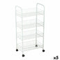 Vegetable trolley Confortime White Metal 4 Shelves 36 x 26,5 x 86 cm (5 Units)