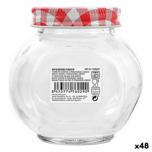 Jar Mediterraneo Glass 280 ml 9,2 x 7,1 x 9,3 cm (48 Units)