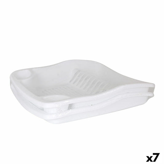 Draining Rack for Kitchen Sink Dem Bloom Plastic White 48 x 40 x 11,5 cm (7 Units)