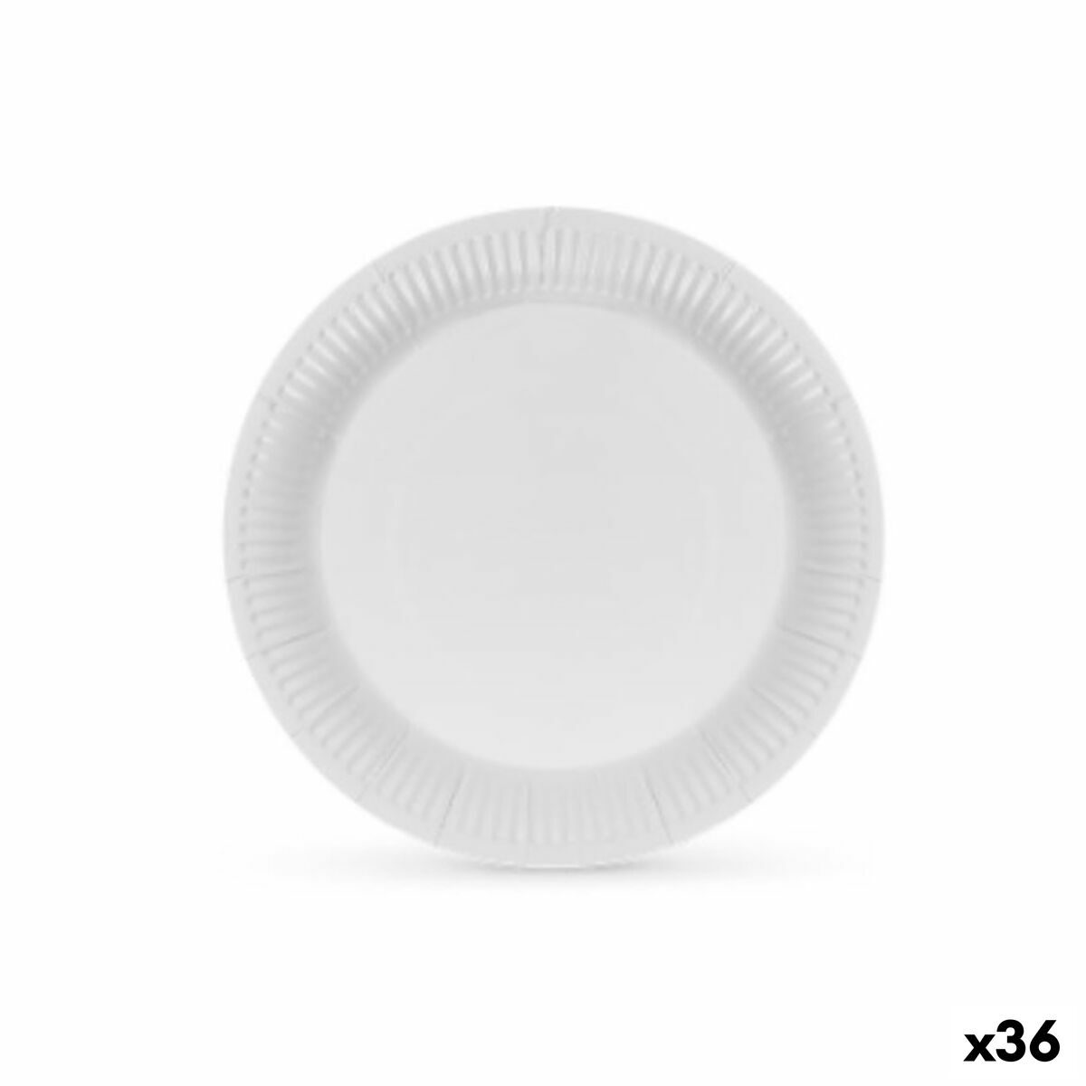 Plate set Algon Cardboard Disposable White (36 Units)