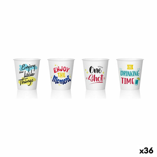 Set of Shot Glasses Algon Disposable Cardboard 20 Pieces 50 ml (36 Units)