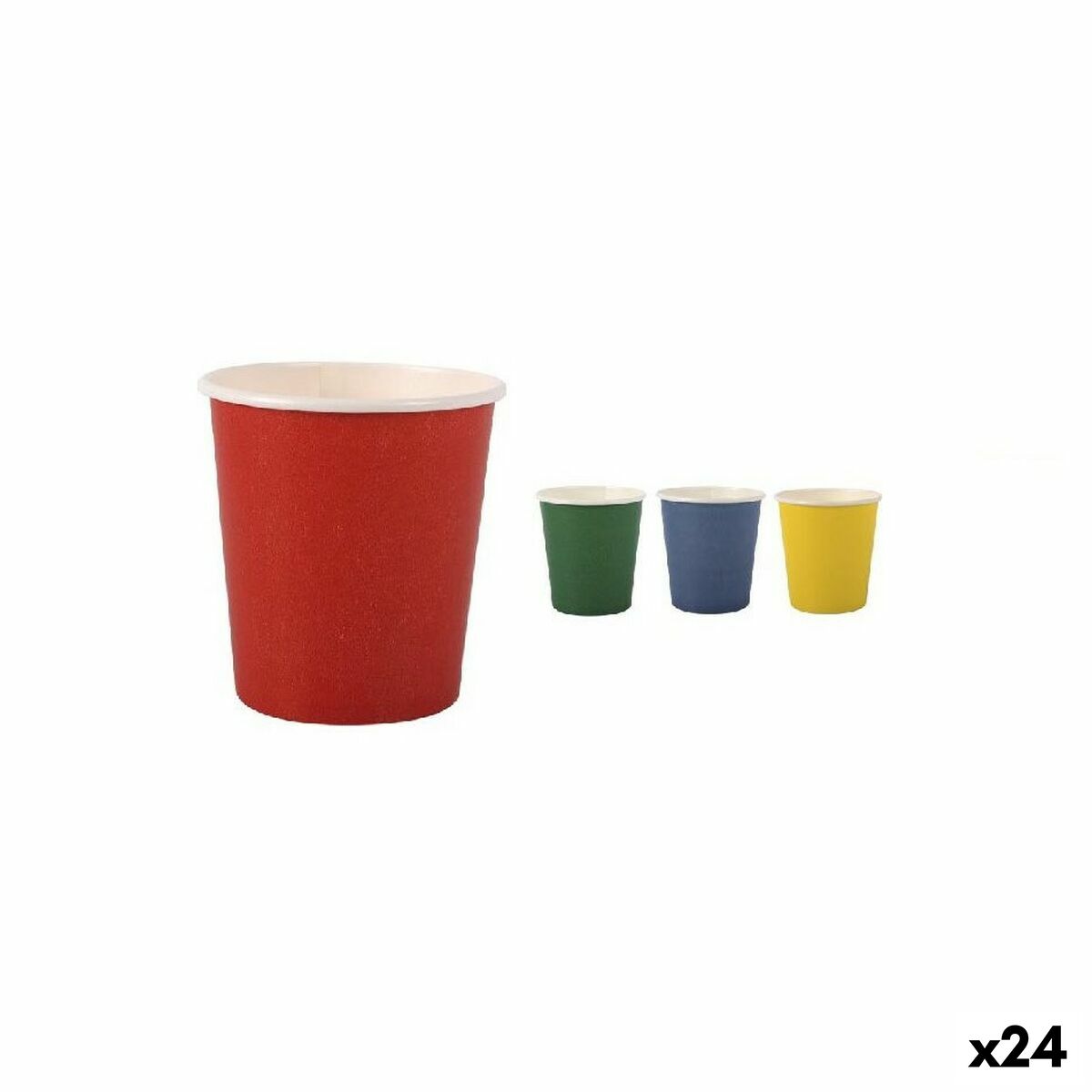 Set of glasses Algon Disposable Cardboard Multicolour 20 Pieces 120 ml (24 Units)