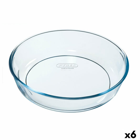 Cake Mould Pyrex Classic Vidrio Transparent Glass Circular 26 x 26 x 6 cm 6 Units