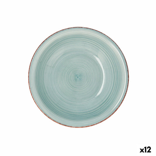 Deep Plate Quid Vita Aqua Ceramic Ø 21,5 cm (12 Units)