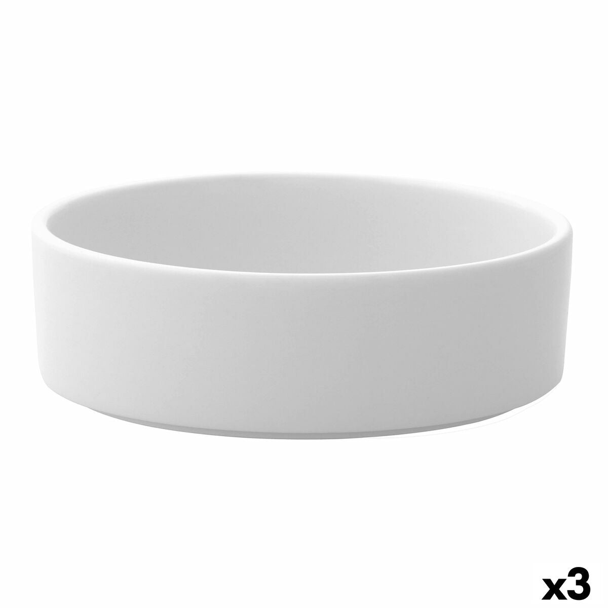 Salad Bowl Ariane Prime Ceramic White Ø 21 cm (3 Units)