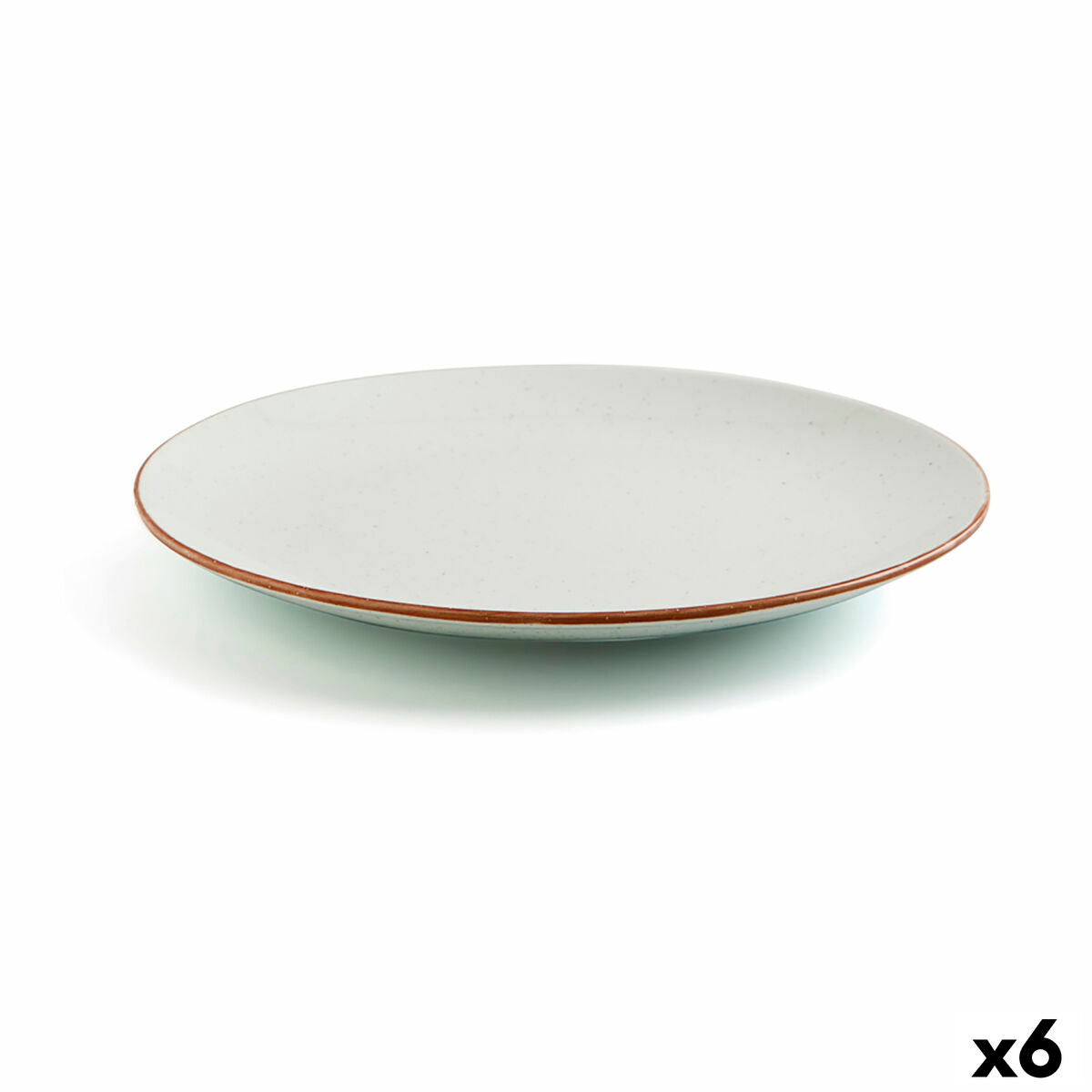 Flat plate Ariane Terra Ceramic Beige (Ø 31 cm) (6 Units)