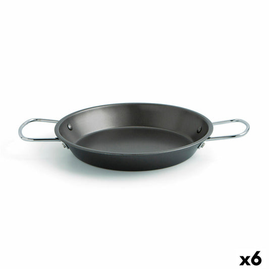 Pan Quid Senia Black Metal Steel Ø 26 cm (6 Units)