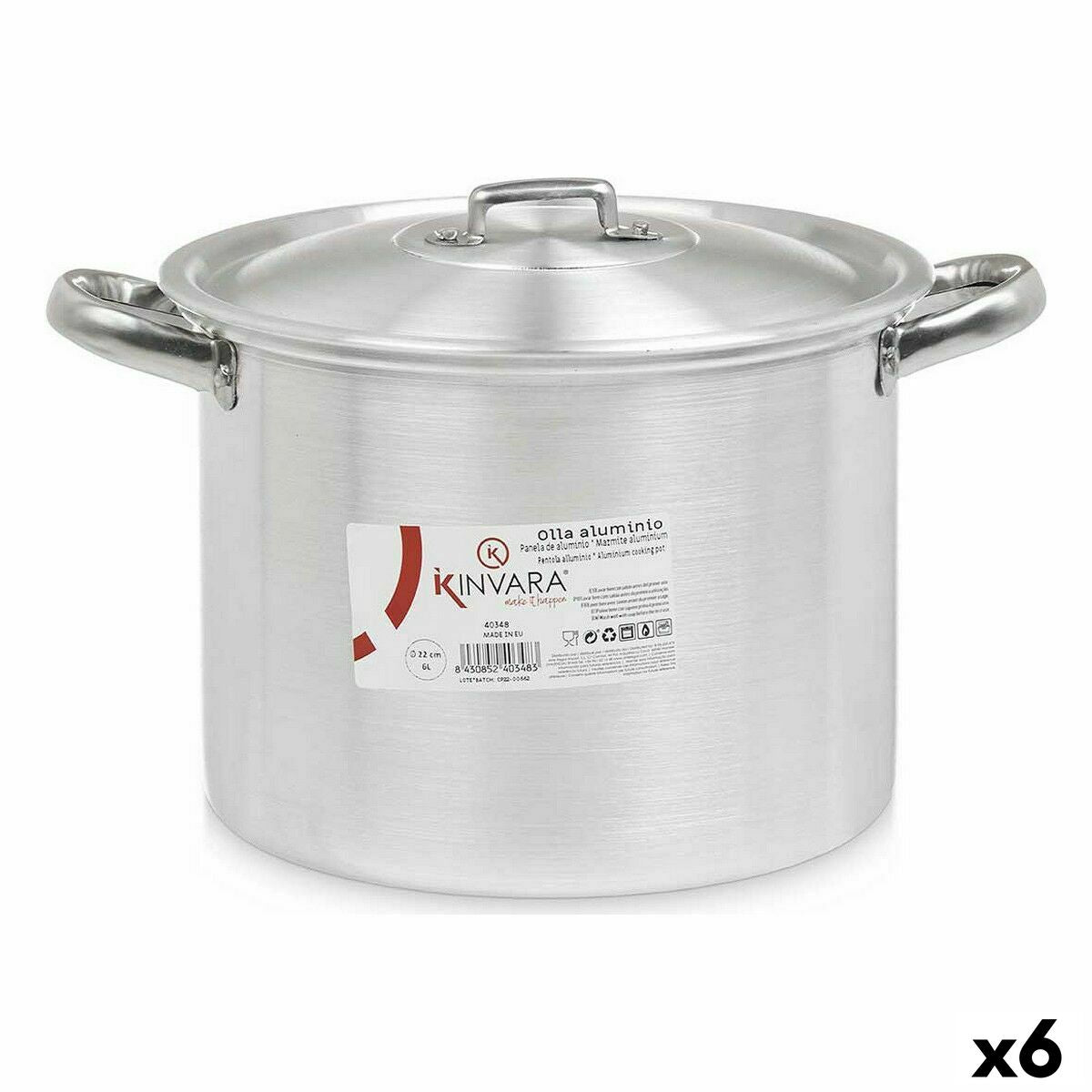 Casserole with Lid Silver Aluminium 31 x 20 x 24 cm (6 Units)