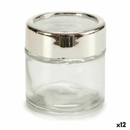 Tin Transparent Crystal Plastic 80 ml 6,2 x 6,2 x 6,2 cm (12 Units)