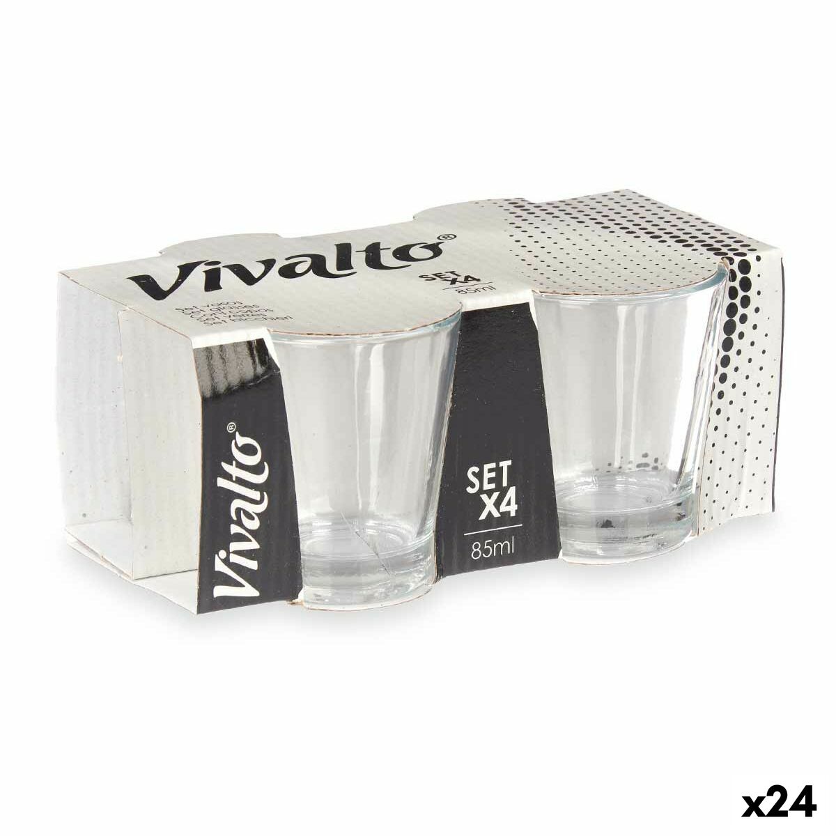 Vaso Vivalto RYG6103 Cristal Transparente 85 ml Café (24 Unidades)