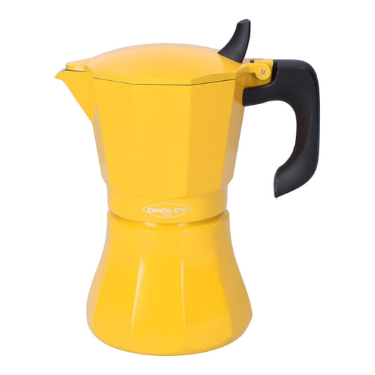 Italian Coffee Pot Oroley Petra Mustard Aluminium 9 Cups