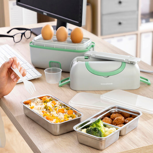 3-in-1 Electric Steamer Lunch Box with Recipes Beneam InnovaGoods - byKim